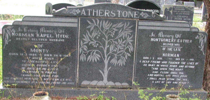 ATHERSTONE Norman Kapel Hyde 1894-1967 & Montgomery Esther 189?-19?2