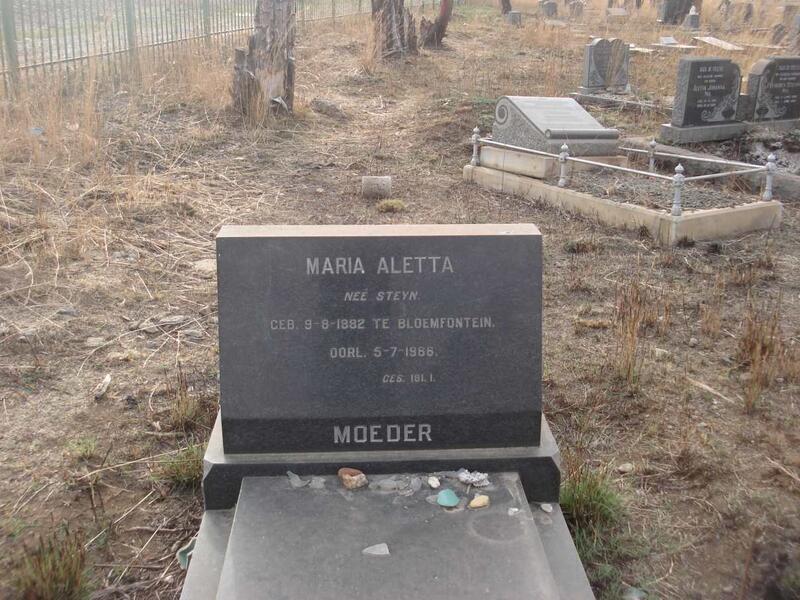 NORDEN Maria Aletta nee STEYN 1882-1966