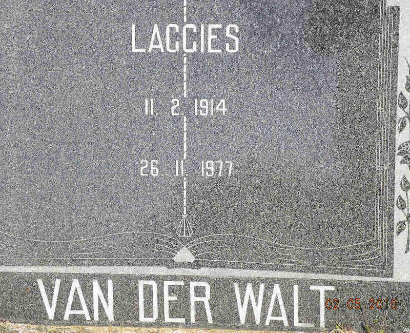 WALT Laggies, van der 1914-1977