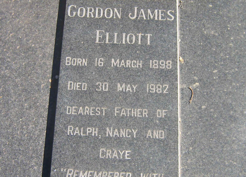 ELLIOT Gordon James 1898-1982