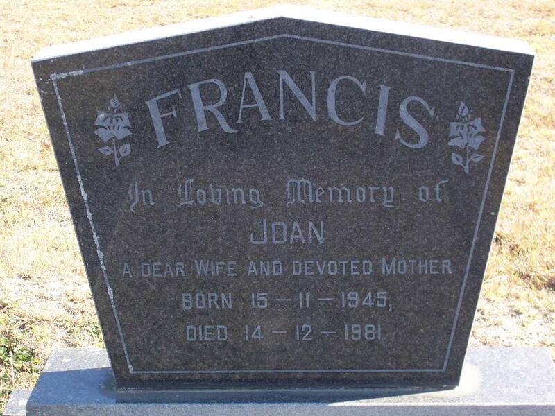 FRANCIS Joan 1945-1981