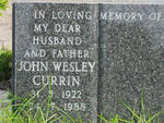 CURRIN John Wesley 1922-1988