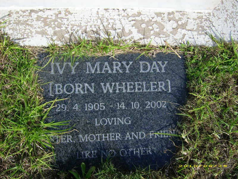 DAY Ivy Mary nee WHEELER 1905-2002