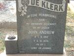 KLERK John Andrew, de 1913-1970