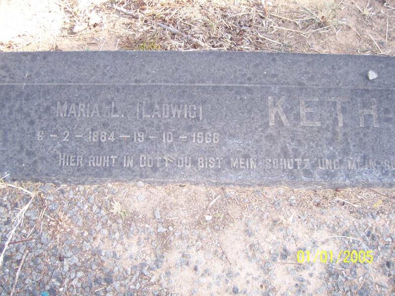 KETH Maria L. nee LADWIG 1884-1968