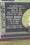 GOLDEN Heidi Maria nee STOKES 1962-1996