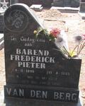 BERG Barend Frederick Pieter, van den 1896-1985