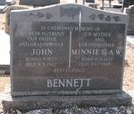 BENNETT John 1877-1962 & Minnie G.A.W. 1882-1965