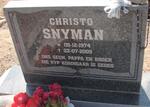 SNYMAN Christo 1974-2009