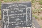 PLESSIS Elizabeth Maria, du nee GROUS 1857-1950