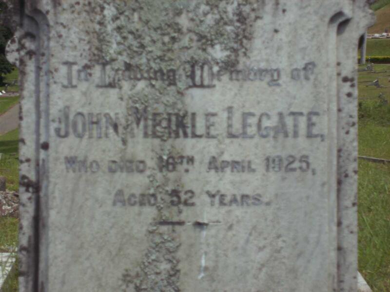 LEGATE John Meikle -1925