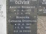 OLIVIER Andries Hermanus 1905-1978 & Hendrina Catharina Stoffelina 1915-1995