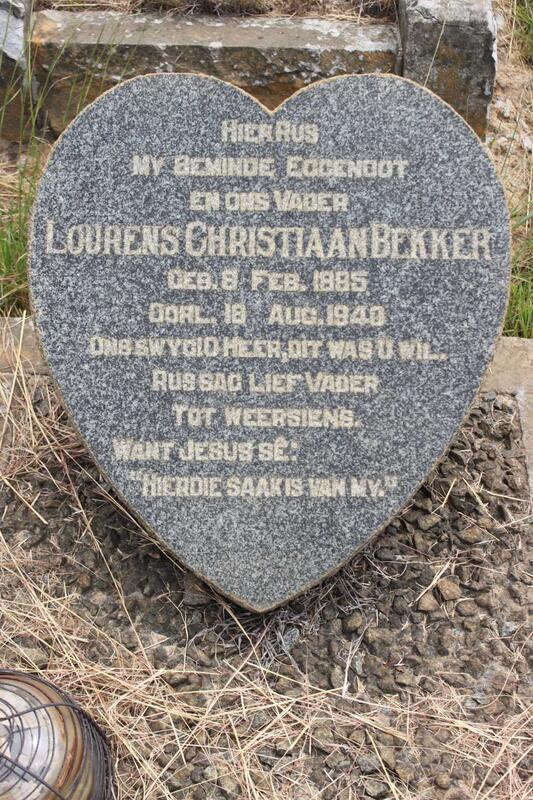 BEKKER Lourens Christiaan 1885-1940