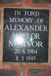McIVOR Alexander Naylor 1904-1995