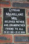 MULHOLLAND Cyprian 1911-1995