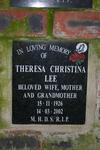 LEE Theresa Christina 1926-2002