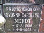 NEFDT Yvonne Caroline 1936-1998