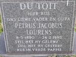 TOIT Petrus Jacobus Lourens, du 1890-1983
