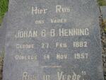 HENNING Johan B.B. 1882-1957