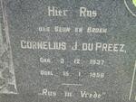PREEZ Cornelius J., du 1937-1956