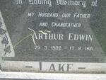 LAKE Arthur Edwin 1908-1981