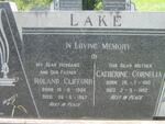 LAKE Roland Clifford 1908-1967 & Catherine Cornelia 1910-1992