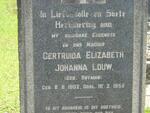 LOUW Gertruida Elizabeth Johanna nee SNYMAN 1882-1955