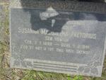 PRETORIUS Susanna Magdalena nee VENTER 1889-1941