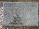 BRUIN Frederieka Wilhelmina, de 1881-1943