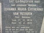 HEERDEN Johanna Maria Catherina, van nee GOOSEN 1873-1956
