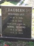 DAUBERN Norval Desmond 1923-2004 & Winifred Lily 1918-1982