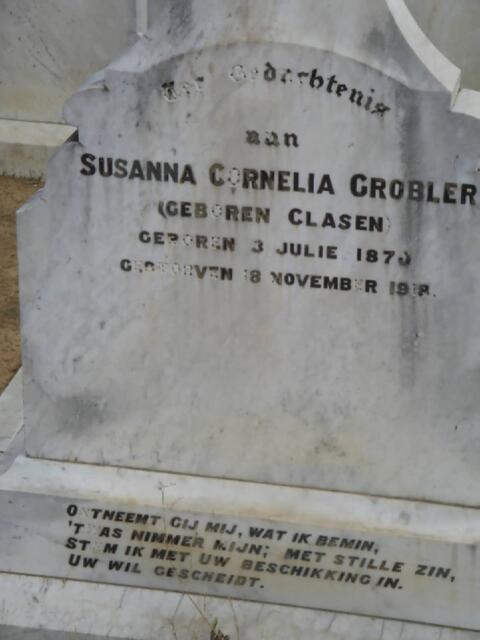 GROBLER Susanna Cornelia geb CLASEN 1870-19?8