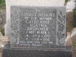 BRUMMER Catherine Agatha nee BLACK 1910-1995