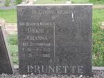 BRUNETTE Dirkie Johanna nee SCHOONRAAD 1892-1980