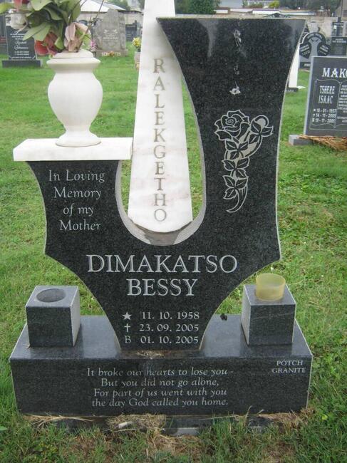 RALEKGETHO Dimakatso Bessy 1958-2005