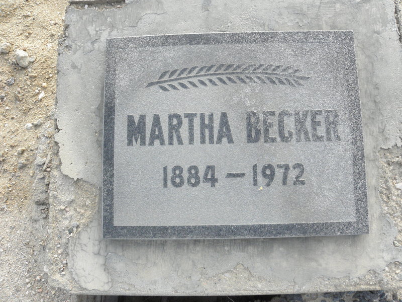 BECKER Martha 1884-1972