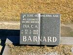 BARNARD Ina C.A. 1952-1989