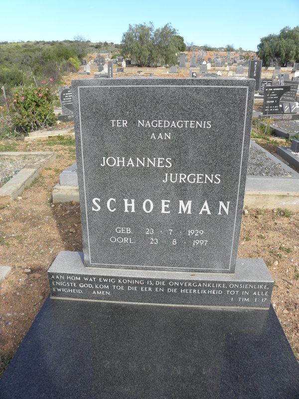 SCHOEMAN Johannes Jurgens 1929-1997