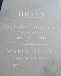 BRITS Salomon Ignatius 1938-2007 & Maria Aletta 1942-