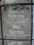 HARMS Max 1924-2010 & Annelise 1917-1986