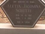 SCHUTTE Aletta Jacomina 1912-1983