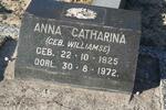 VYVER Anna Catharina, van der nee WILLIAMSE 1925-1972