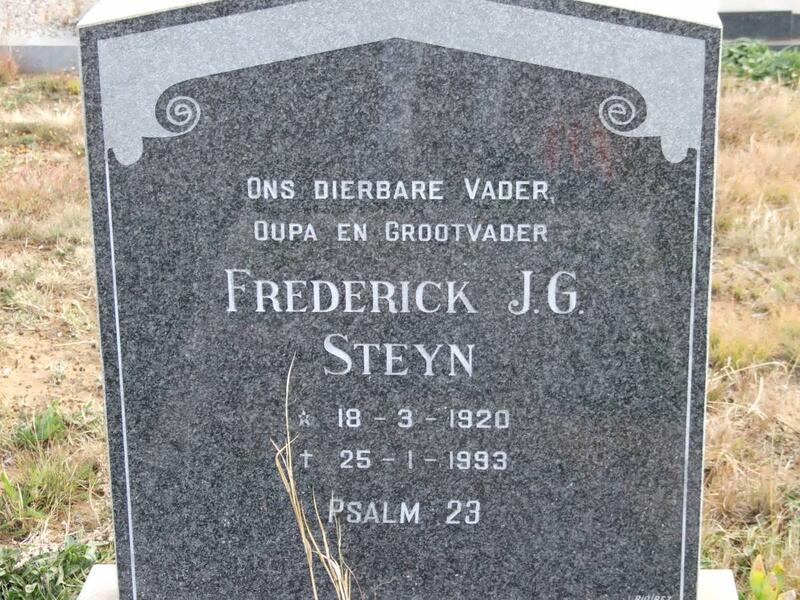STEYN Frederick J.G. 1920-1993