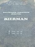 BIERMAN Balthazer Johannes 1916-1999