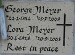 MEYER George 1914-2009 & Lora 1928-2003