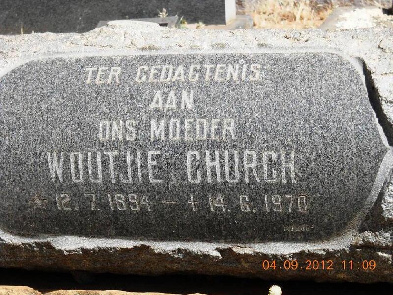 CHURCH Woutjie 1894-1970