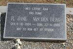 BERG Johannes J., van den 1890-1951 & R. Jane 1904-1989