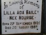 BAILEY Lilla Ada nee NOURSE 1905-1989