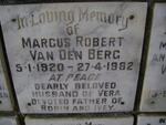 BERG Marcus Robert, van den 1920-1982 