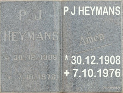 HEYMANS P.J. 1908-1976